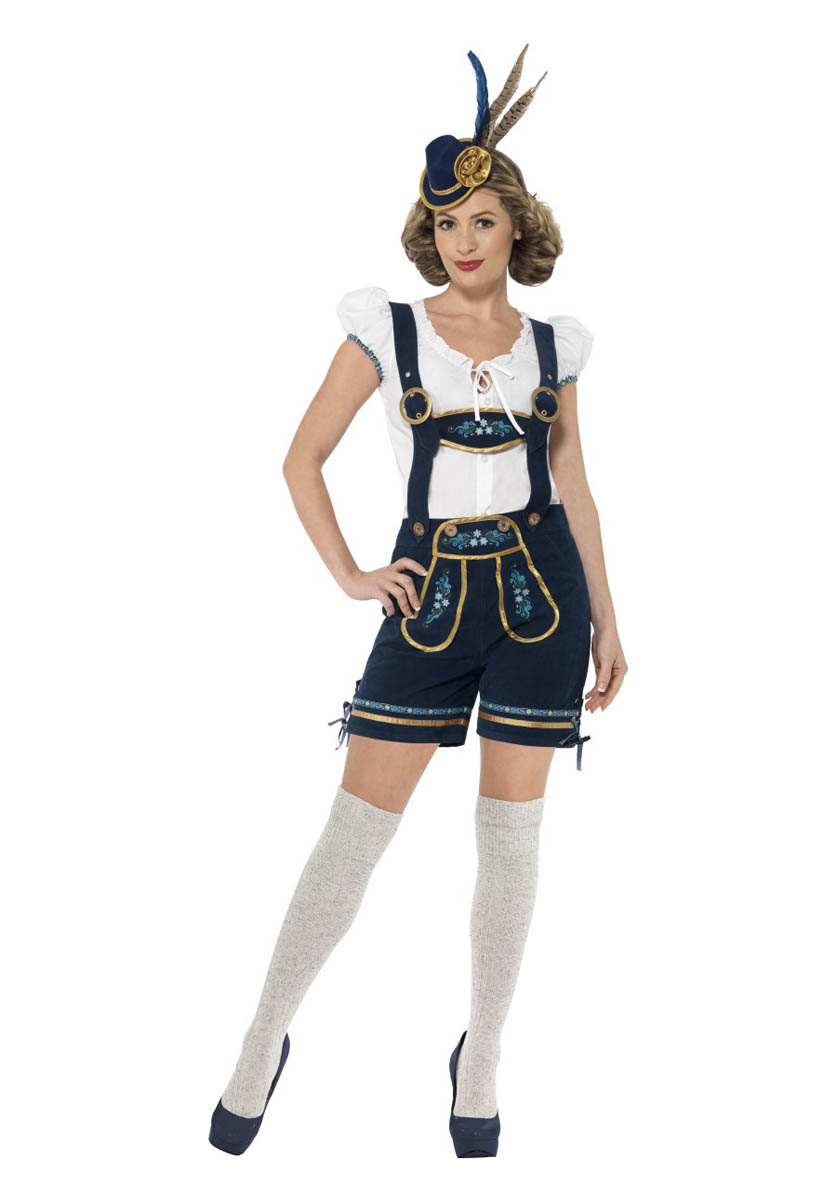 Deluxe Traditional  Bavarian Costume, Blue