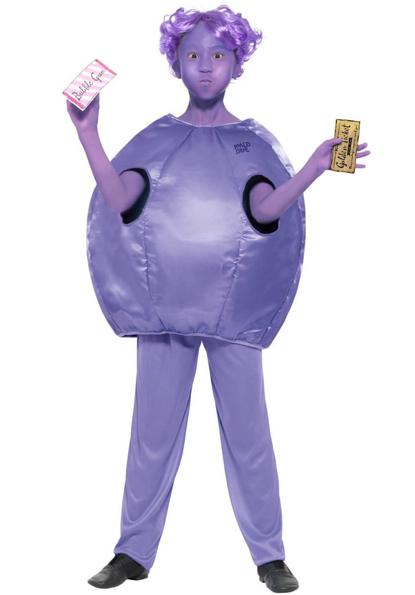 Roald Dahl Deluxe Violet Beauregarde Costume, Purp